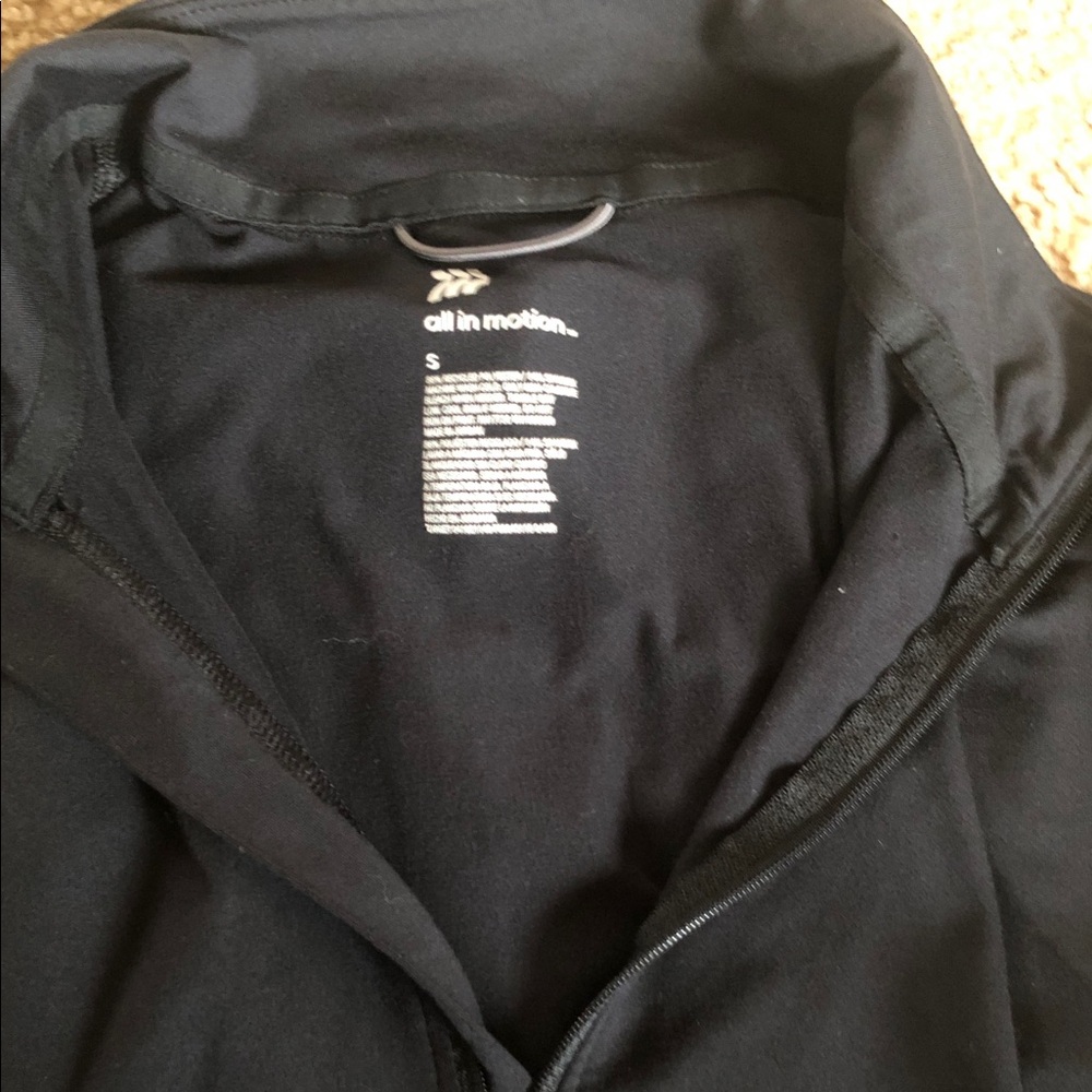 All in Motion Black half Zip-Up long sleeve shirt